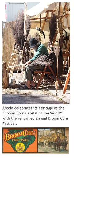 Arcola celebrates its heritage as the Broom Corn Capital of the World with the renowned annual Broom Corn Festival.